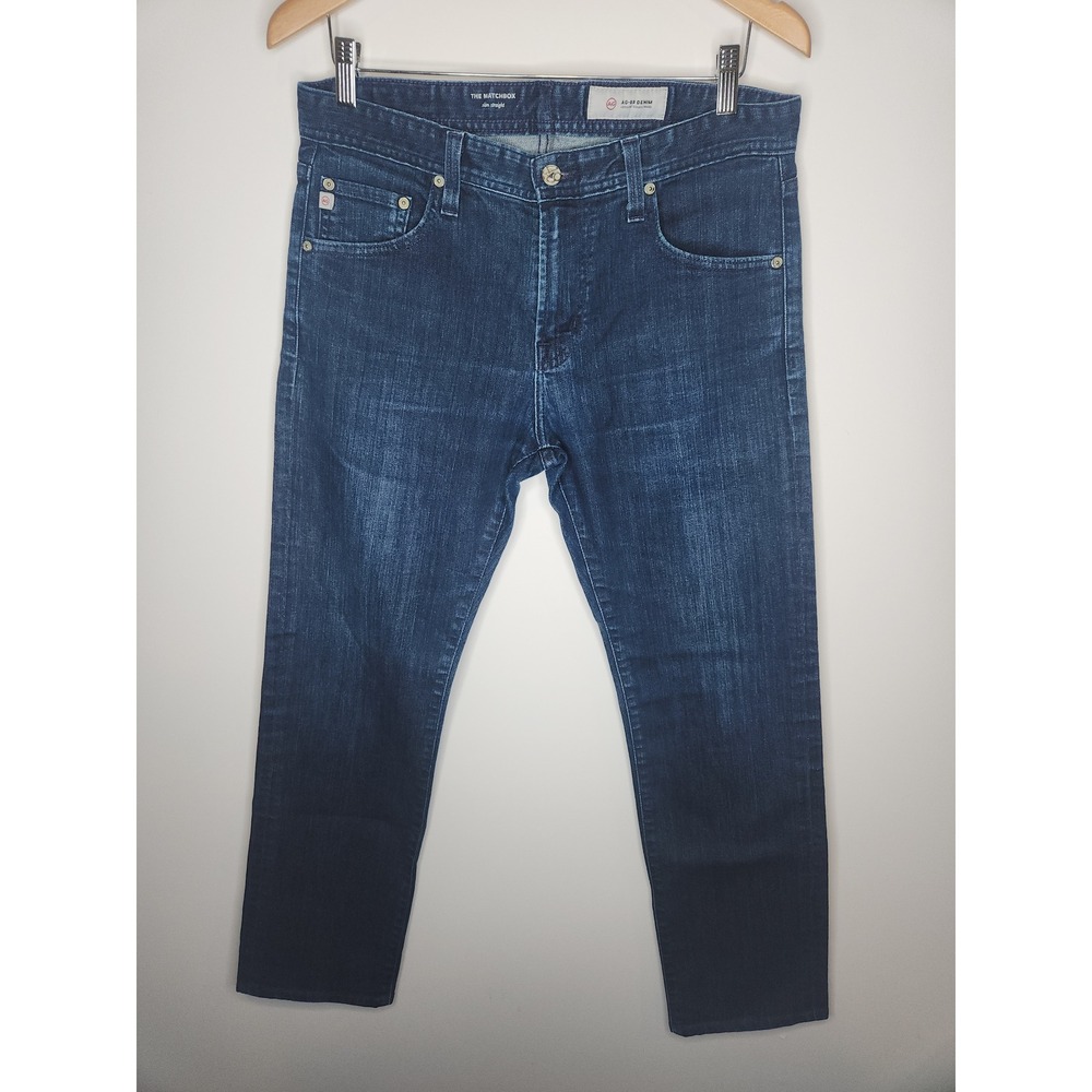 Adriano Goldschmied The Matchbox Slim Straight Jeans 33 Dark Wash Mens Denim